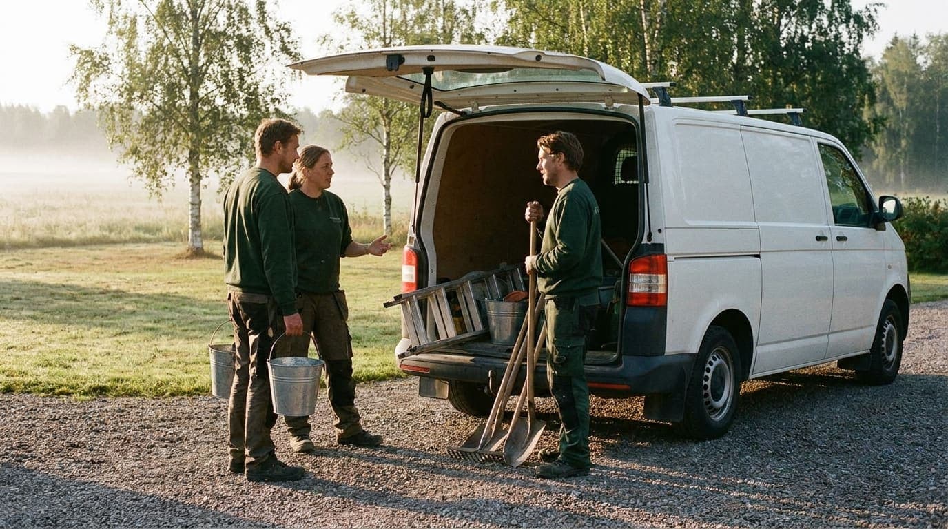 Jasem Allservice i arbete i Jämtland